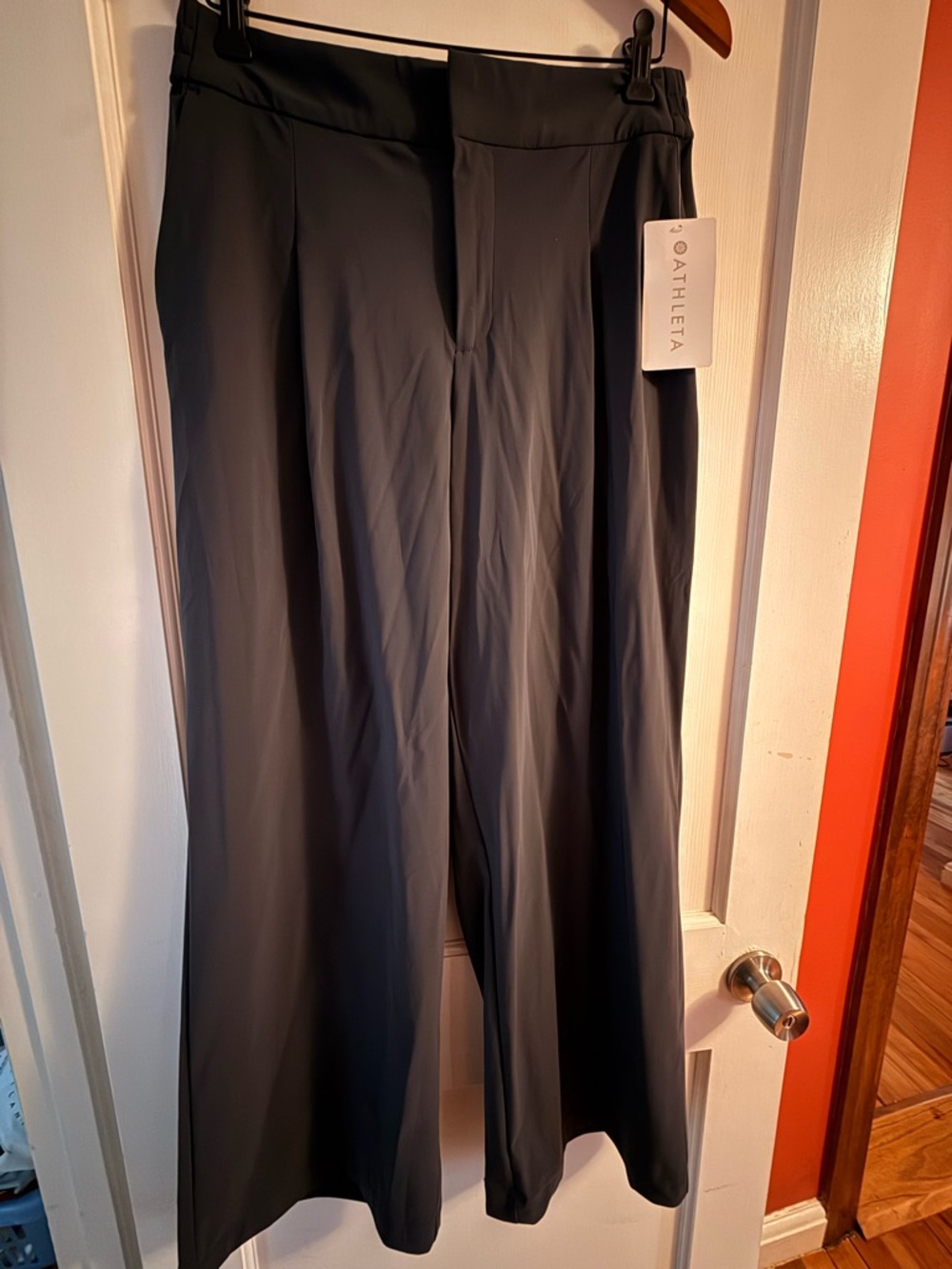Athleta Black Wide-Leg Pinnacle Trousers